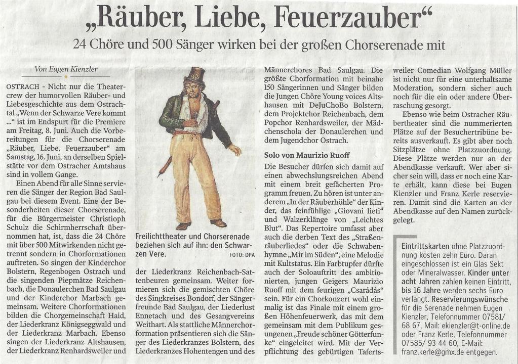 Bericht Schwäbische Zeitung 04.06.2018