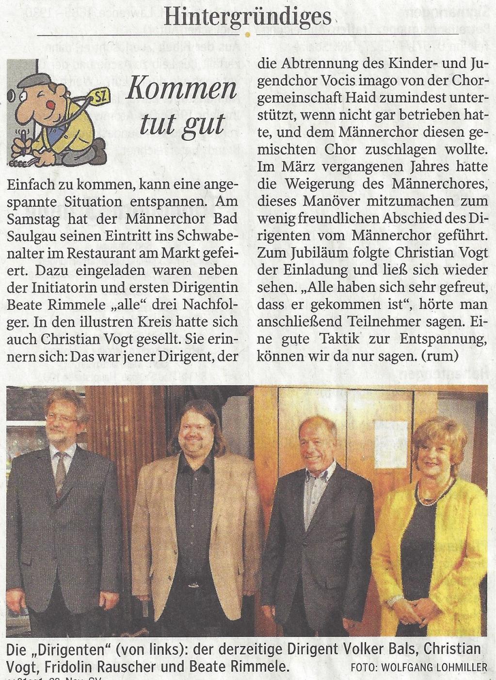 Bericht Schwäbische Zeitung 28.11.2018