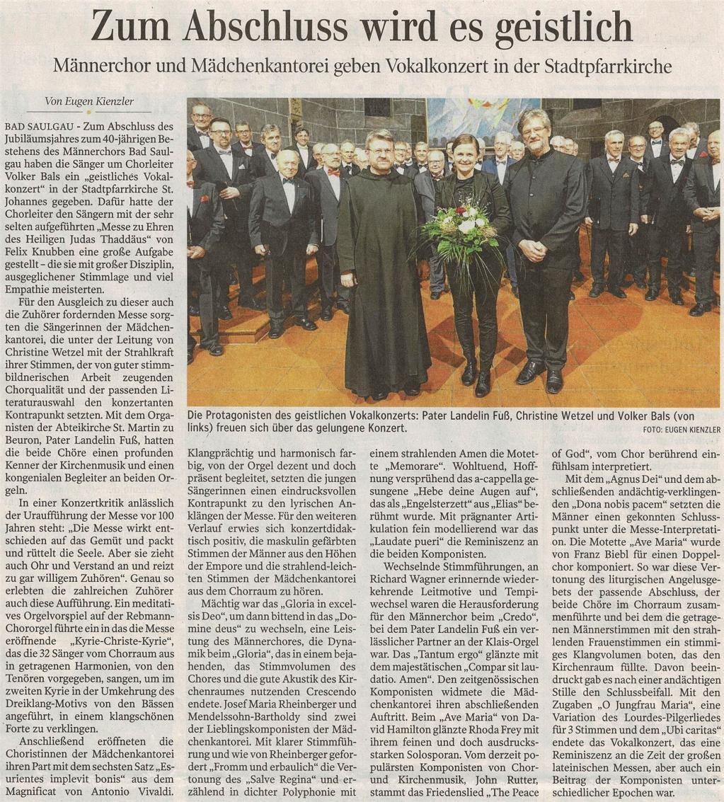 Bericht Schwäbische Zeitung 11.02.2020